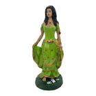 Escultura Cigana Verde Clara Esmeralda 23 cm em Resina