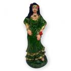 Escultura Cigana Verde Escura Esmeralda 15 Cm Em Resina