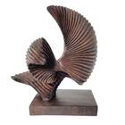 Escultura Concha Decorativa Marrom 30X29X15Cm Enfeite - Inigual