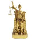 Escultura dama da justiça decorativa - 17,5cm - resina - dourada - MARTINS & MARTINS