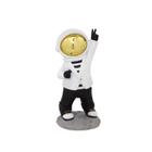 Escultura de Astronauta Decorativo Branco, Preto e Dourado - Expressione