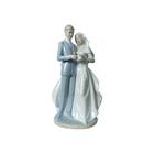 Escultura de Casal Decorativo em Porcelana - 28x27x10cm - Escultura de Alto Padrão com Toque Luxuoso - Decorativa de Design Único! - Prime Home Decor