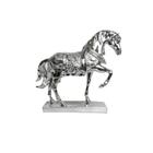 Escultura de Cavalo Decorativo Prata - 15x35x31cm - Escultura de Luxo com Estilo Tradicional - Design Exclusivo! - Prime Home Decor