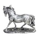 Escultura De Cavalo Galopante Na Base Pequeno - LZ Decorações