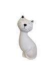 Escultura De Gato Cerâmica Estatua De Gatinho Decoração G