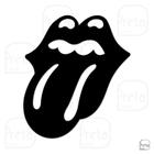 Escultura de Parede Decorativo Musica Rolling Stones 60x52cm - Linha Preta