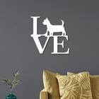 Escultura de Parede em MDF Love Cachorro - PS Decor