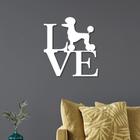 Escultura de Parede em MDF Love Poodle - PS Decor