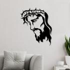 Escultura de Parede em MDF Rosto Jesus - PS Decor