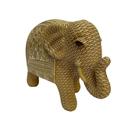 Escultura de Resina Elefante Texturizado - 19CM - Casarão Real