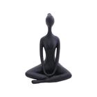 Escultura de Resina Posições de Yoga Preta 26x20x12cm Hubme - CROMUS