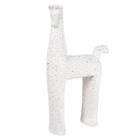 Escultura decor poliresina cavalo cinza 24x15,5cm florarte - Flor Arte