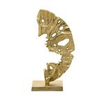 Escultura decorativa abstrata em metal cor dourado - Espressione