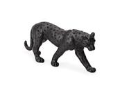 Escultura Decorativa Adorno Enfeite Sala Leopardo Poliresina Animal Pantera Negra Luxo Mart