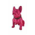 Escultura Decorativa Cachorro Bulldog Rosa Lindos Formosa - LUXdécor