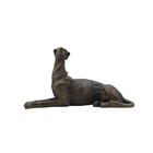 Escultura Decorativa Cachorro em Resina Bronze SS0304 BTC