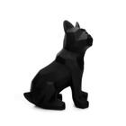 Escultura Decorativa Cachorro em Resina preto 26x20cm - D'Rossi - DROSSI