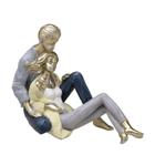Escultura Decorativa Casal Namorados Luxo Casa Aparador - Espressione