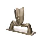 Escultura Decorativa com Base Descanso Ouro Velho Fosco 23x30 cm - D'Rossi - DROSSI