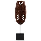 Escultura Decorativa de Madeira Máscara Tribal 34,5cm NK0096 BTC