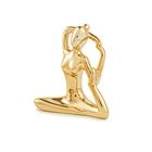 Escultura Decorativa de Yoga em Porcelana 3 Dourado G39 - Gran Belo