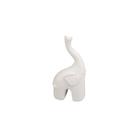 Escultura Decorativa Elefante em Resina Branca 14cm DN0149 BTC