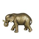 Escultura Decorativa Elefante em Resina Dourado 14cm NA3047 BTC