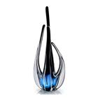 Escultura Decorativa Esmeralda e Preto Grande em Cristal Murano São Marcos 45x12cm