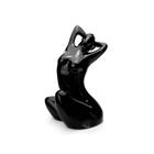 Escultura Decorativa Eva em Cerâmica Preto 39x21x25 cm - D'Rossi - DROSSI