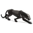 Escultura Decorativa Leopardo Preto Em Poliresina 13,5x45x7cm - Mart - ChikDecor