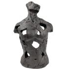 Escultura Decorativa Tronco Homem Preto 39X26X12Cm Resina - Inigual