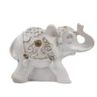 Escultura Elefante Branco 5 cm em Resina