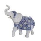 Escultura Elefante Branco Indiano Sorte Sabedoria 10,50 cm