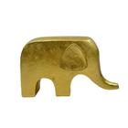 ESCULTURA ELEFANTE DE RESINA DOURADO GEOMETRICO 19cm