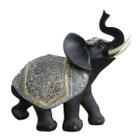 Escultura Elefante Decorativo - 27x25cm - Escultura de Luxo com Design Clássico Requintado - Obra de Arte Decorativa Única!