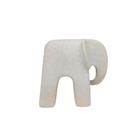 ESCULTURA ELEFANTE DECORATIVO EM RESINA BEGE 19cm