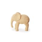 Escultura elefante em poliresina bege estilo tecido p