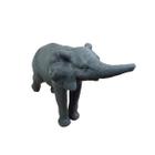 Escultura Elefante Em Poliresina Preto 15Cm Mart Decorativo