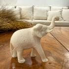 Escultura Elefante Indiano De Pó De Mármore 10Cm - Estrela D'Água