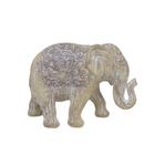 ESCULTURA ELEFANTE INDIANO EM MDF NATURAL 27cm - Bras Continental