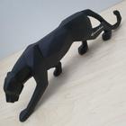 Escultura em Poliresina Leopardo Preto Fosco 46 cm - MART