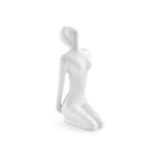 Escultura Em Porcelana Yoga Branca 10X07X19 Cm - Mart