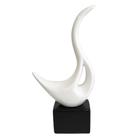 Escultura Estatueta Sculp Cisne Off-White Decorativa 41x19cm