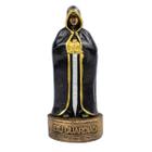 Escultura Exu Guardião Preto e Dourado Resina 10 cm