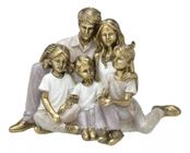 Escultura familia decorativa casal com filhos - Espressione