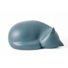 Escultura Gato em Polirresina Azul P