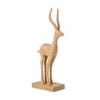 Escultura gazela 37cm efeito amadeirado mart