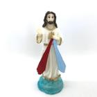 Escultura Jesus Misericordioso 7 Cm Em Resina - Proteção