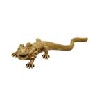 Escultura lagarto decorativo dourado 27cm - Espressione