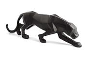 ESCULTURA LEOPARDO EM POLIRESINA PRETO 61cm